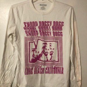 White & Pink Snopp Dogg Long Sleeve Top- Unisex